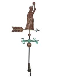 A Molded Copper Statue of Liberty Weathervane