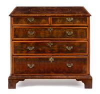 A William and Mary Oysterwood Veneered Chest of Drawers Height 34 x width 38 x depth 22 inches. — LATE 17TH/EARLY 18TH CENTURY