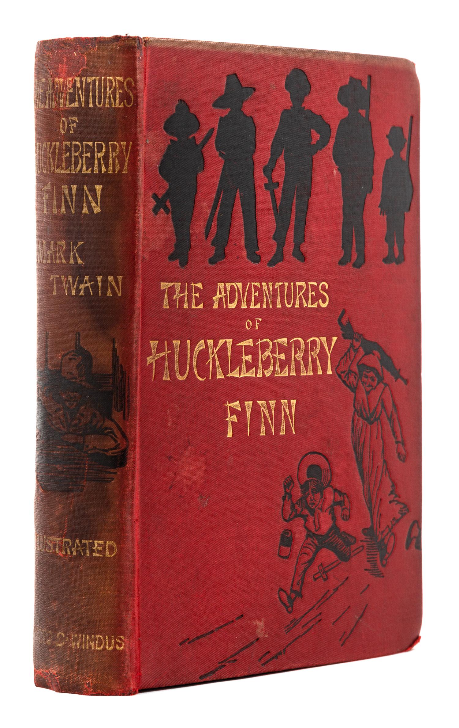 CLEMENS, Samuel ("Mark Twain") (1835-1910). The Adventures of Huckleberry Finn. London: Chatto and Windus, 1884.