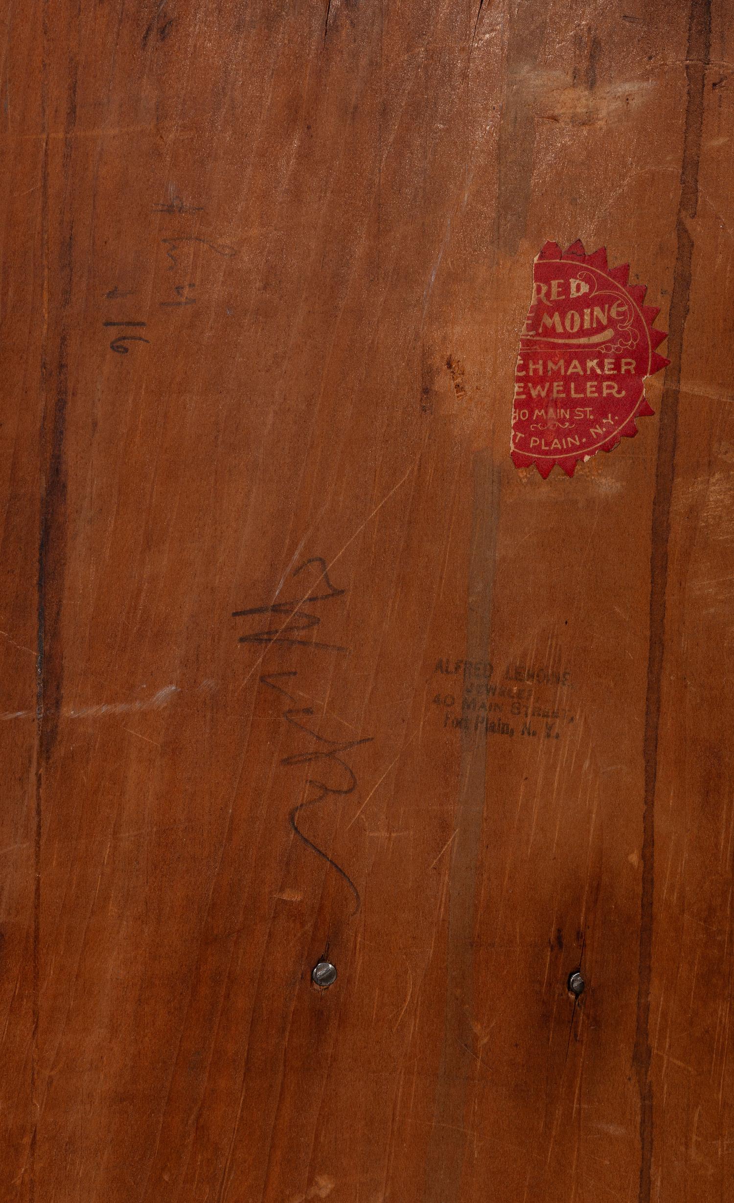 An American Walnut Calendar Clock
