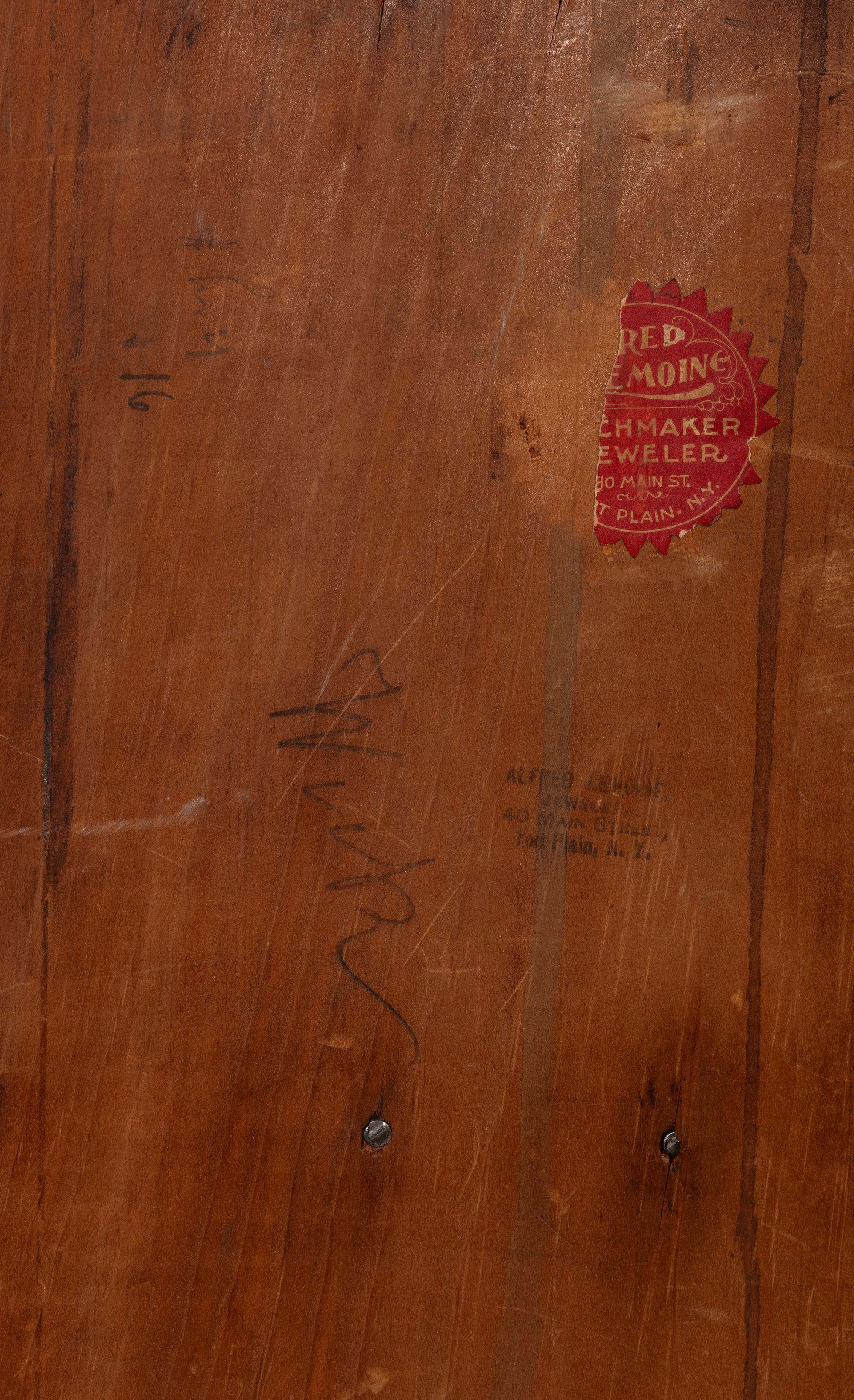 An American Walnut Calendar Clock