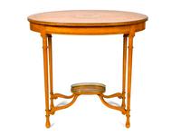 Edwardian Inlaid Satinwood Oval Table