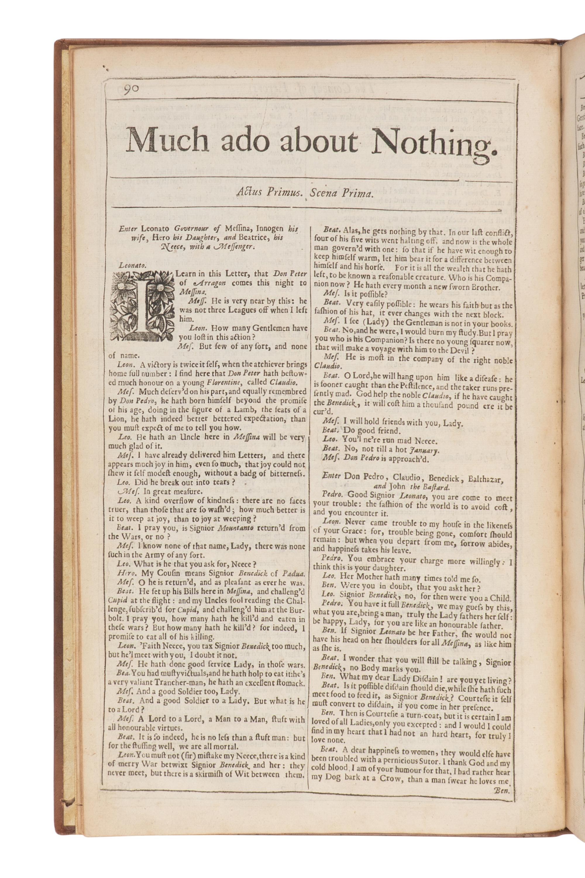 SHAKESPEARE, William (1564-1616). A group of 6 plays [extracted from: THE FOURTH FOLIO. London: H. Herringman, E. Brewster, and R. Bentley, 1685].
