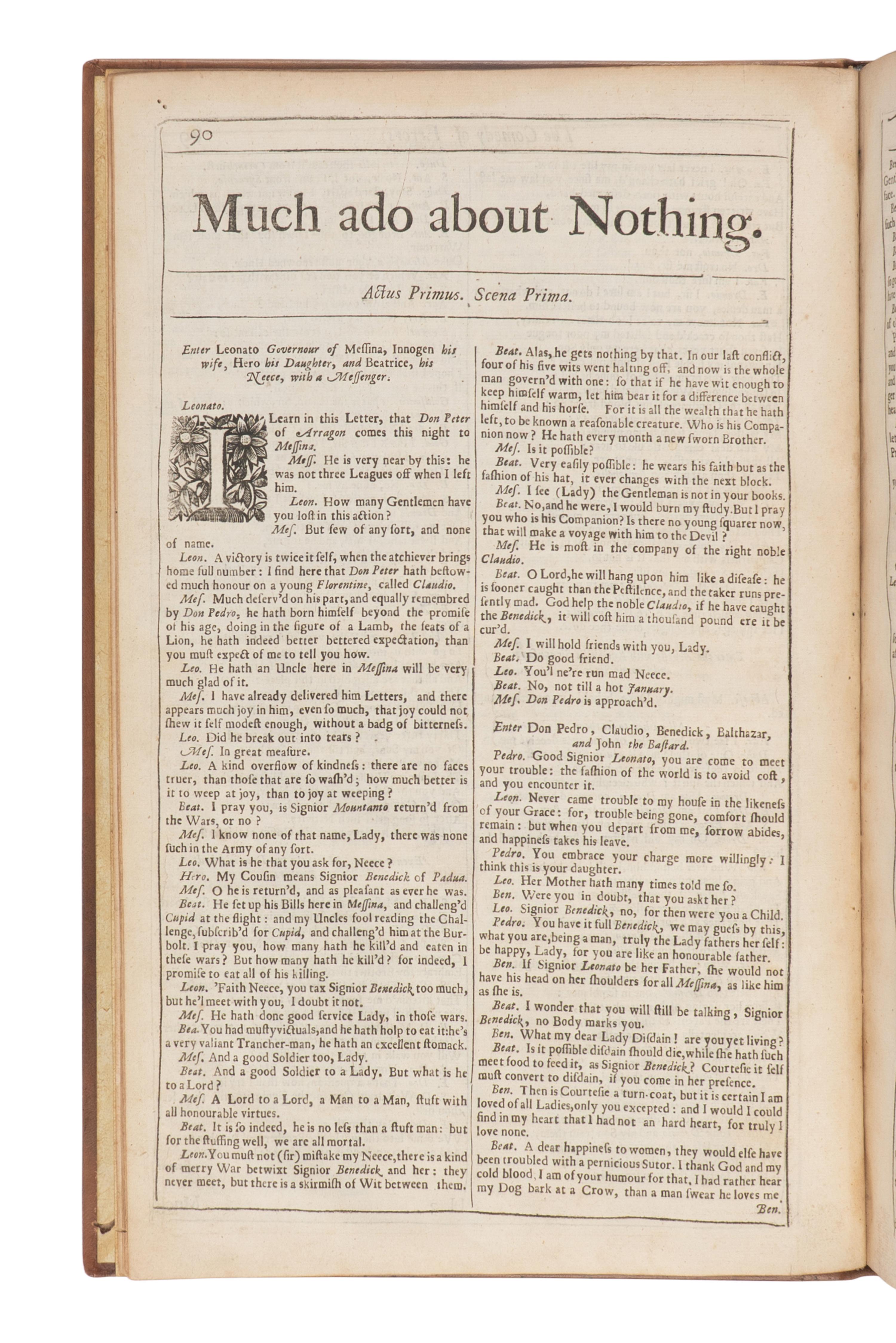 SHAKESPEARE, William (1564-1616). A group of 6 plays [extracted from: THE FOURTH FOLIO. London: H. Herringman, E. Brewster, and R. Bentley, 1685].