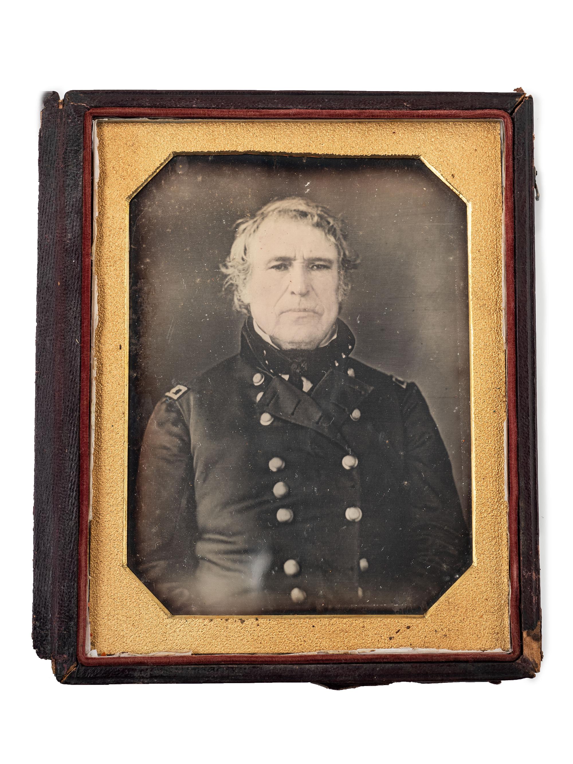 [TAYLOR, Zachary (1784-1850)]. Half plate copy daguerreotype portrait of the 12th President of the United States.