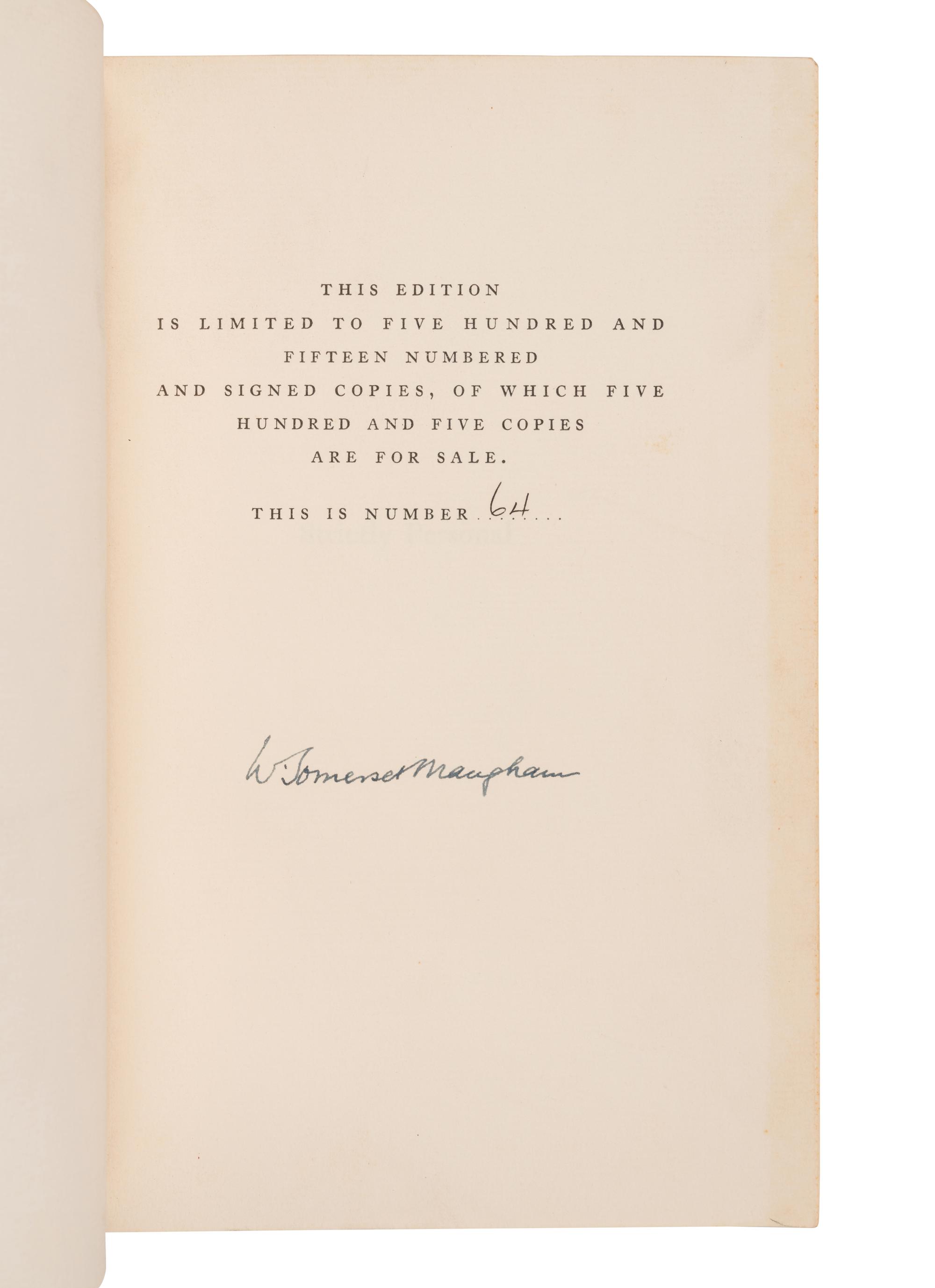 [LITERATURE]. A group of 6 SIGNED limited editions, comprising: