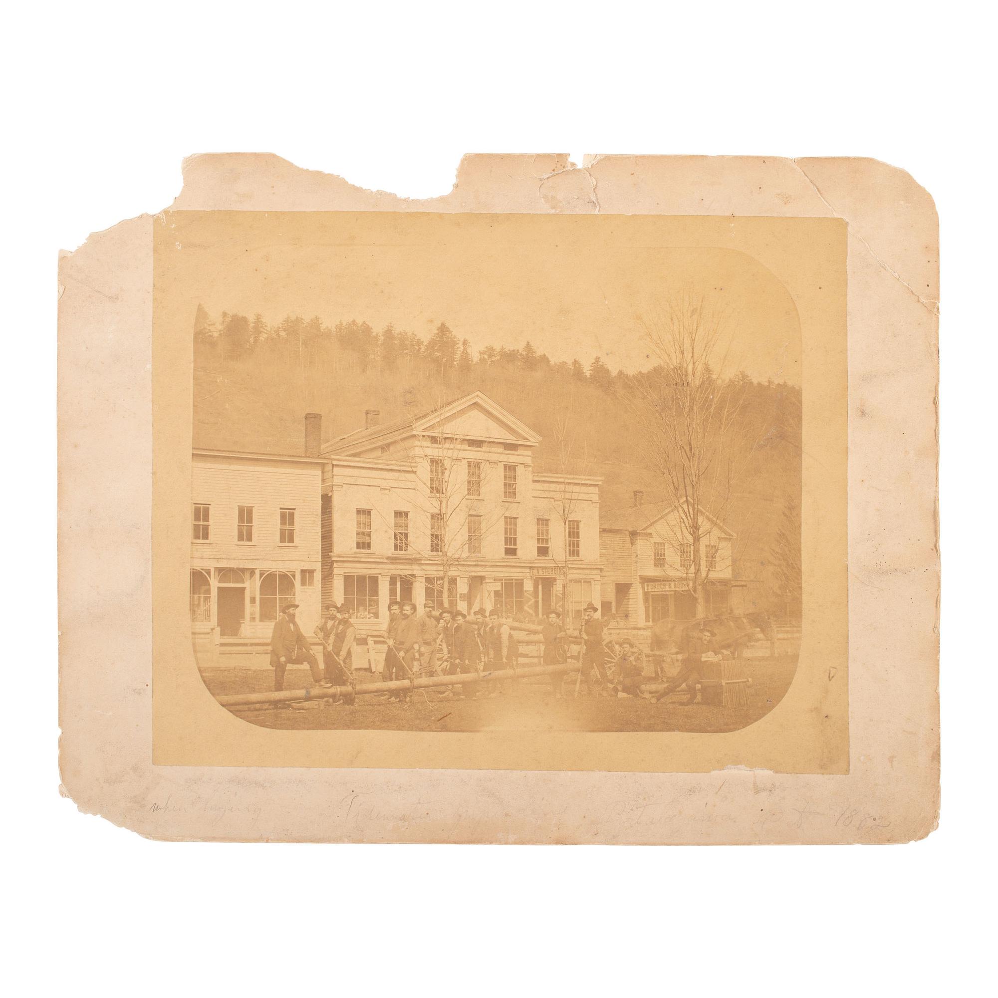 [Early Photography] Group of 10 Photos of Occupational Scenes, incl. Blacksmiths and Fire Fighters