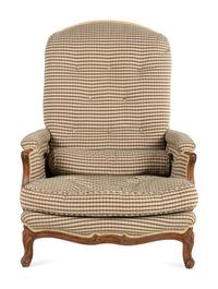 A Louis XV Walnut Barroux Bergere