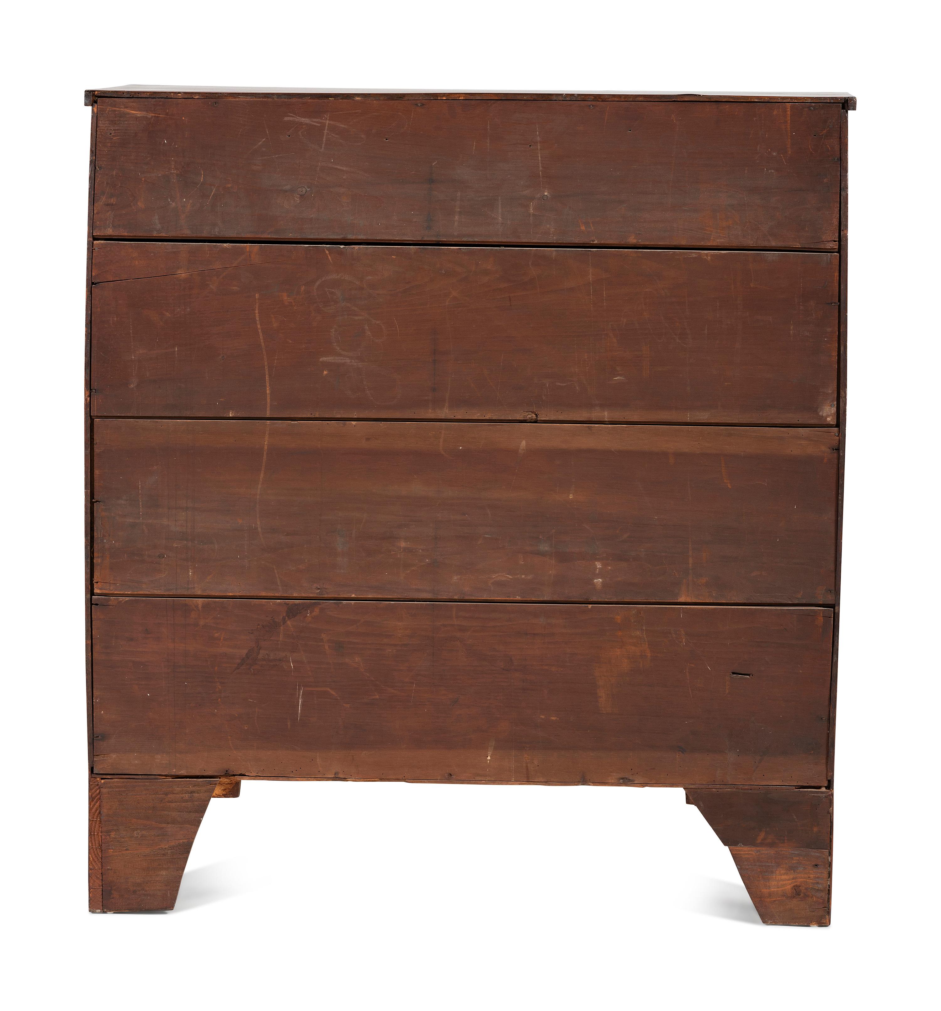 A Federal Inlaid and Veneered Mahogany Chest of Drawers