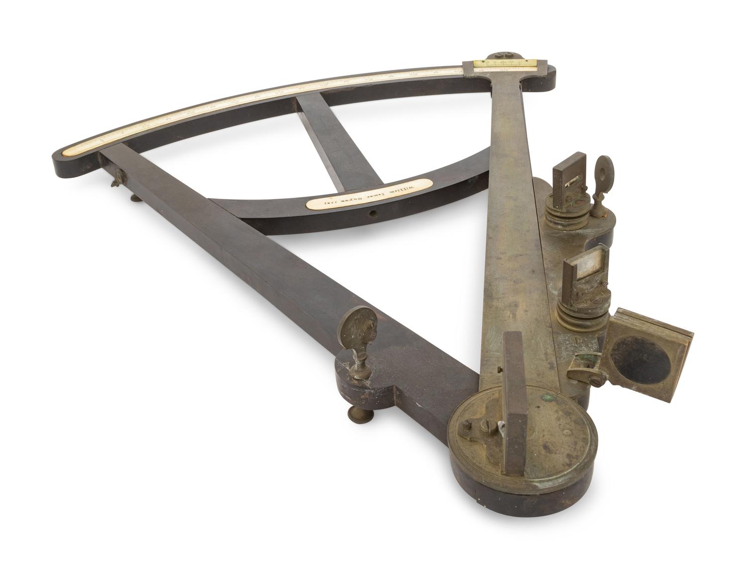 A George III Ebony and Bronze Mounted Octant