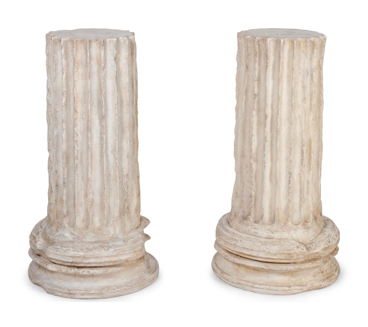 A Pair of Composition Pedestals