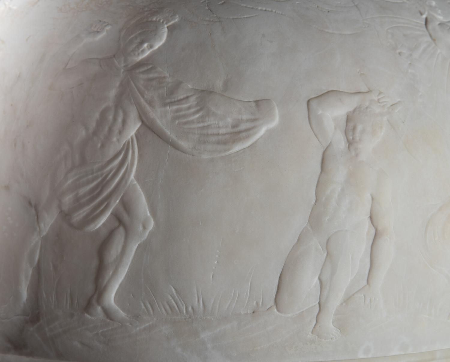 An Italian Carved Alabaster Floor Lamp