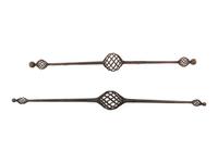 A Pair of Continental Iron Baluster-Twist Andirons