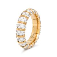 TIFFANY & CO., SCHLUMBERGER, ENAMEL AND DIAMOND BANGLE BRACELET