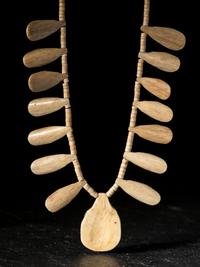 Kewa Depression Era Mosaic Inlay Tab Necklace