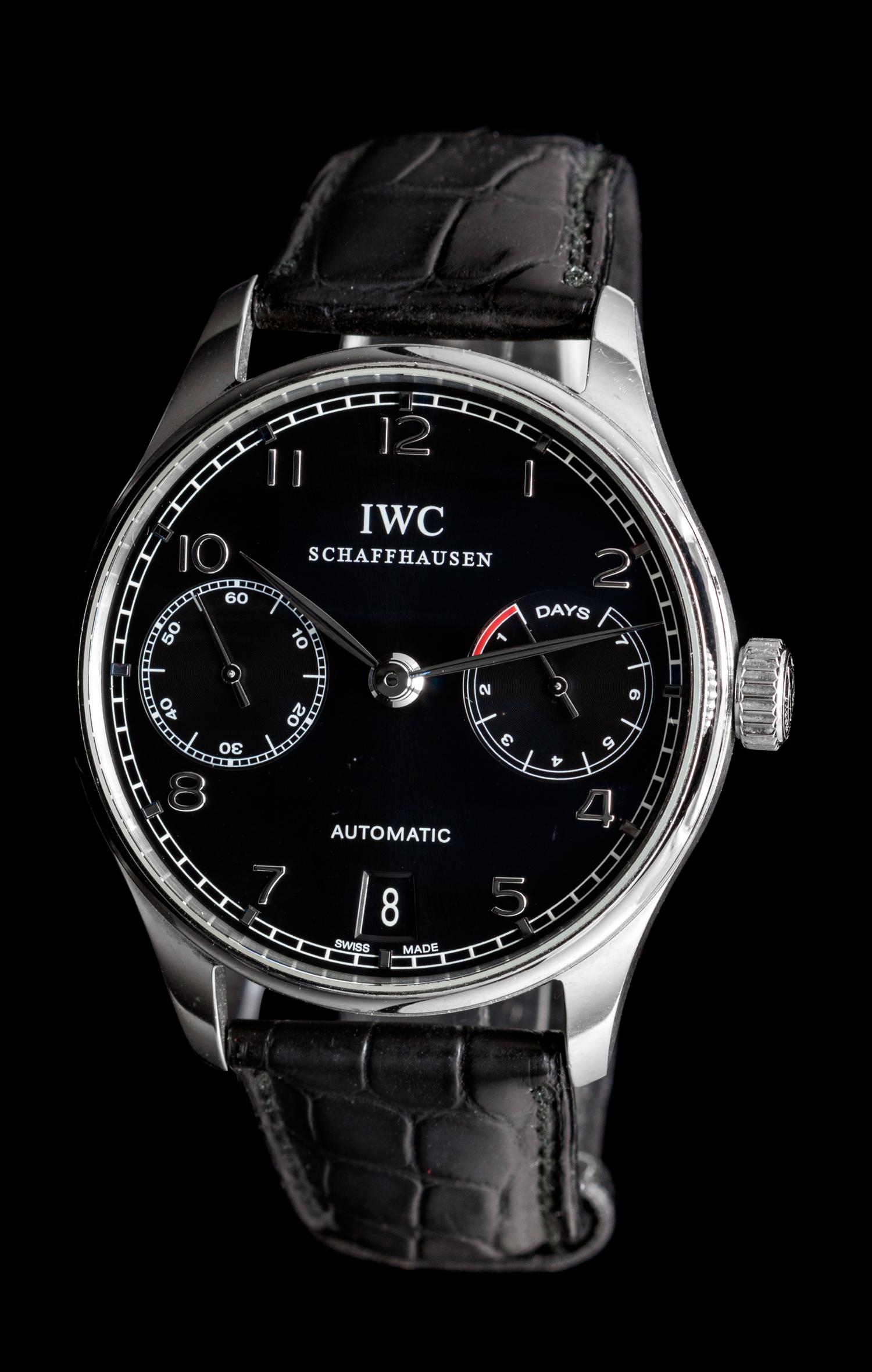 A Stainless Steel Ref. 5001 Portuguese Wristwatch, IWC,