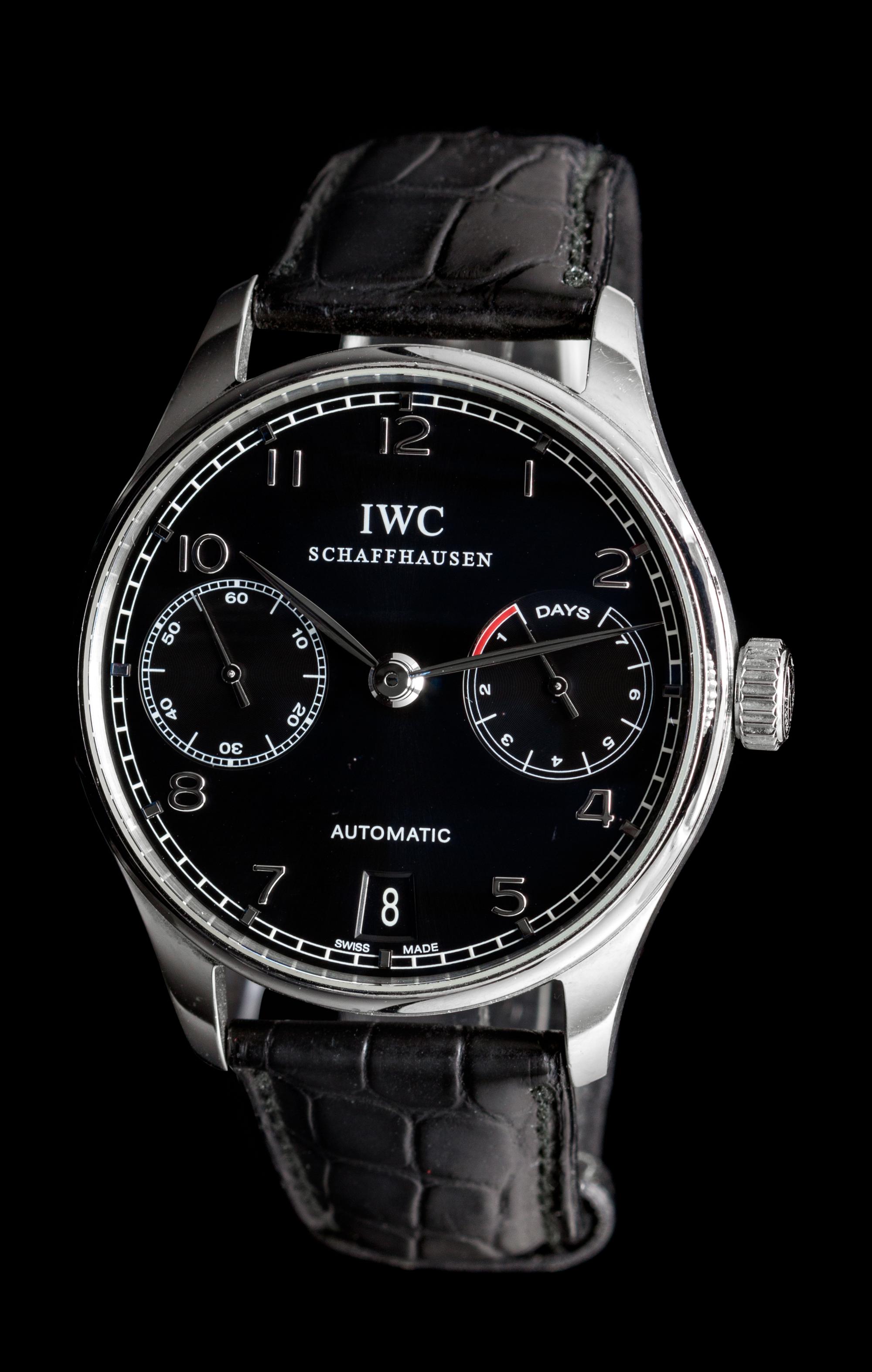 A Stainless Steel Ref. 5001 Portuguese Wristwatch, IWC,