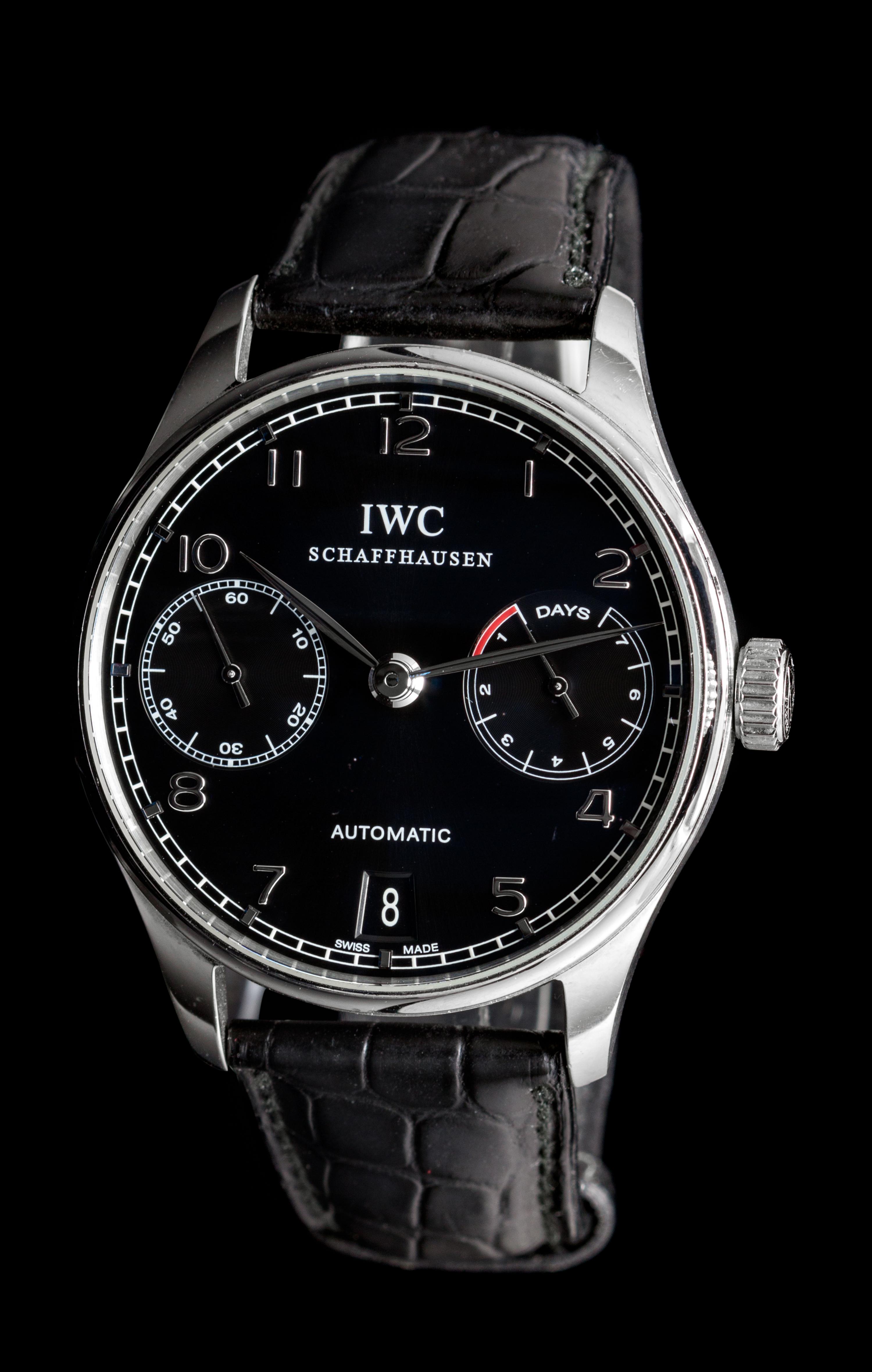 A Stainless Steel Ref. 5001 Portuguese Wristwatch, IWC,