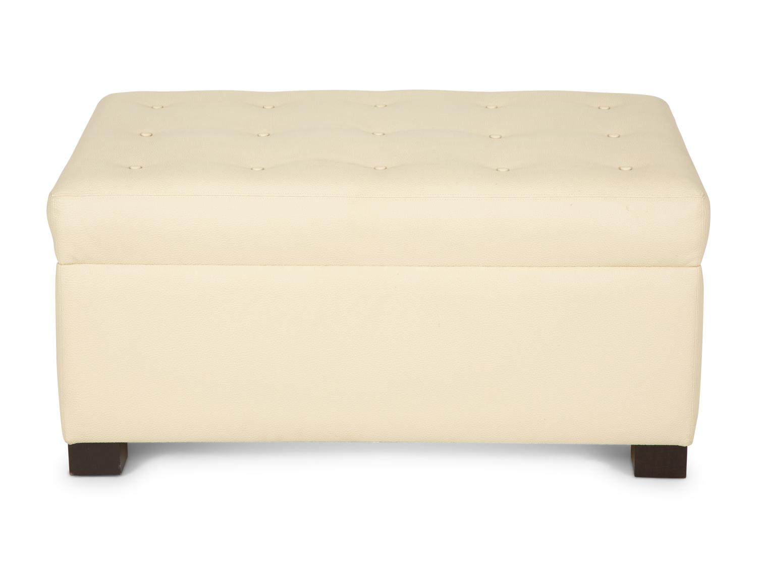 A Contemporary Embossed Leather Ottoman