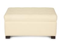 A Contemporary Embossed Leather Ottoman
