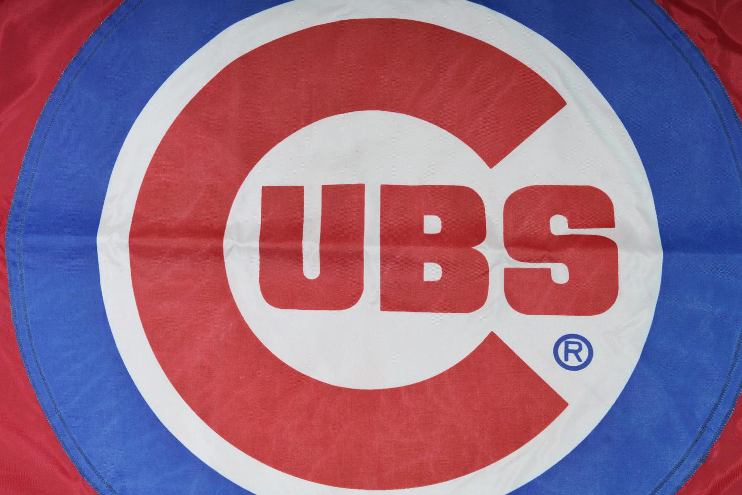 A Chicago Cubs Flag Flown at Wrigley Field