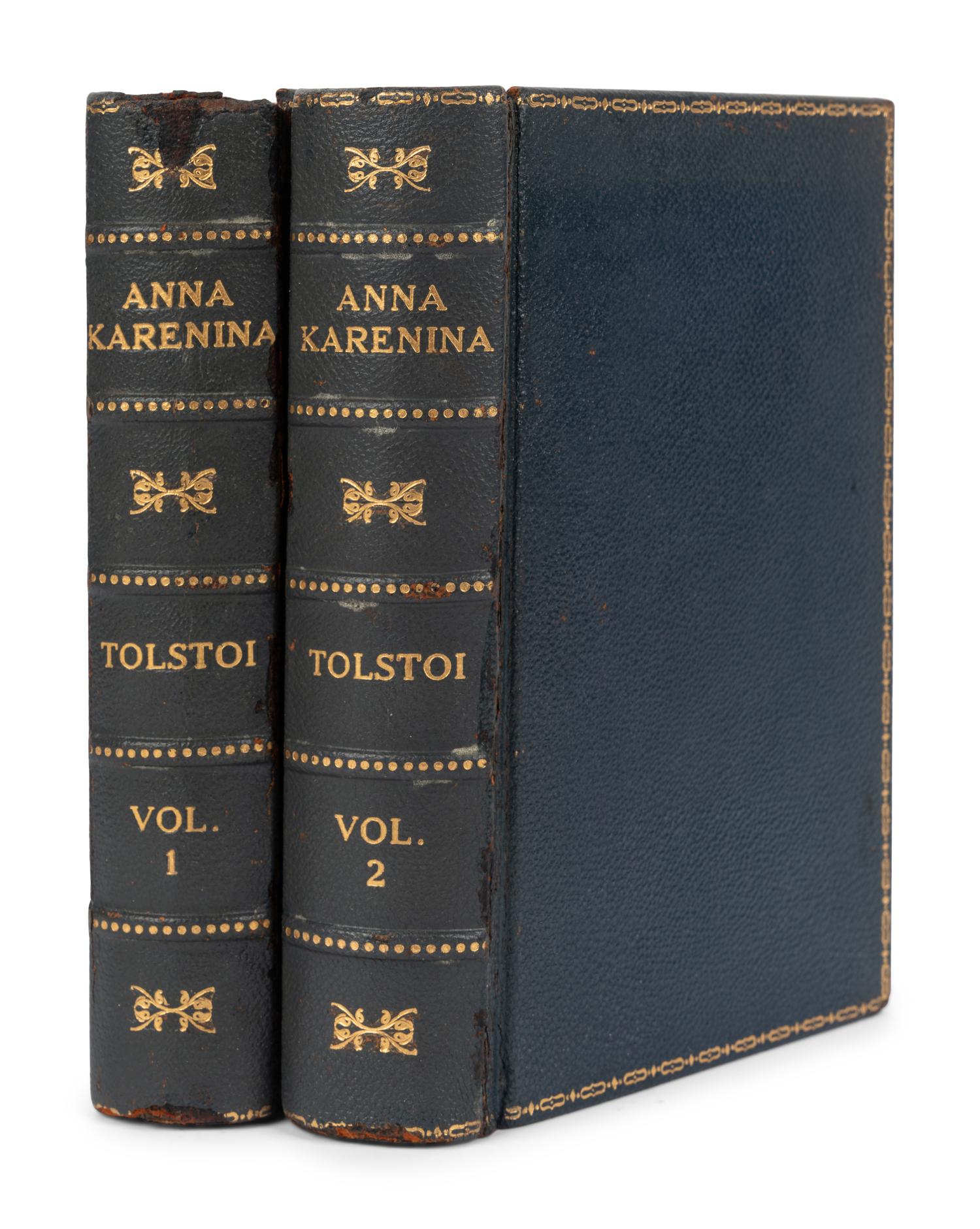 TOLSTOY, Count Lev Nikolayevich (1828-1910). Anna Karenina . Nathan Haskell Dole, translator. New York: Thomas Y. Crowell & Co., 1886.