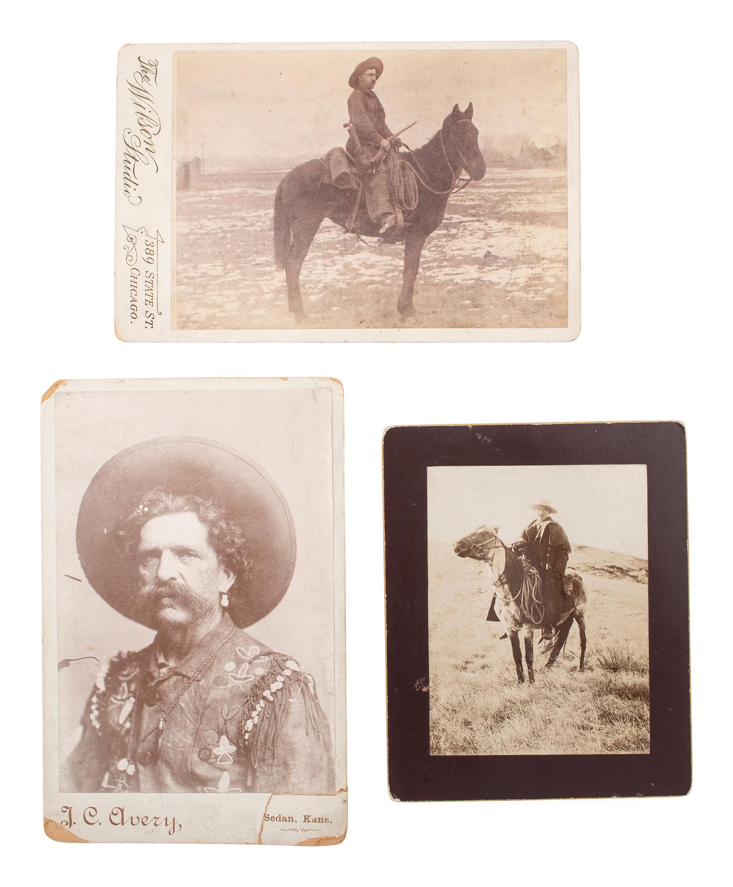 [WESTERN AMERICANA]. A group of 6 photographs of cowboys and ranch scenes.