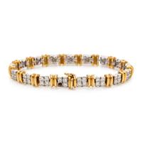 BICOLOR GOLD AND DIAMOND BRACELET