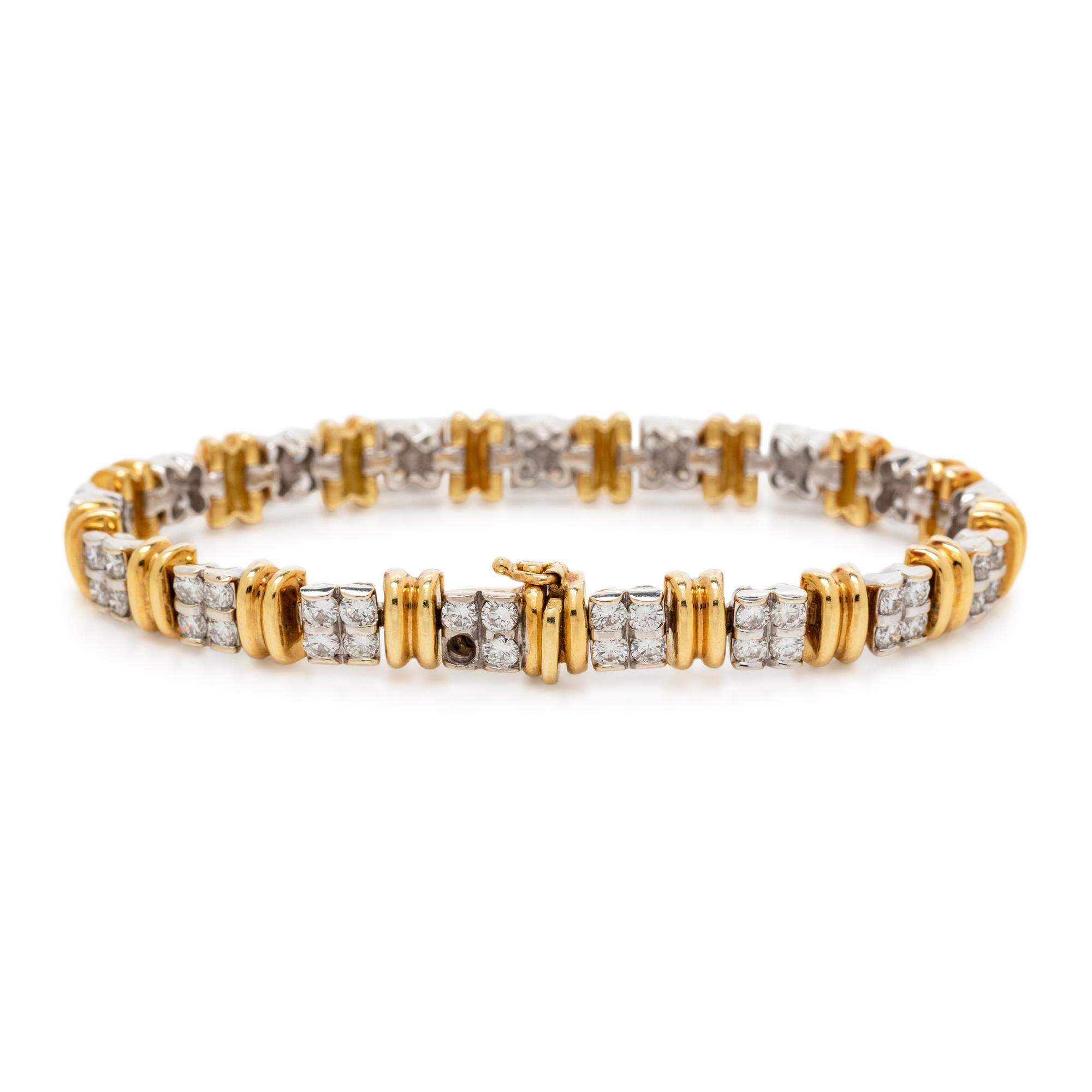 BICOLOR GOLD AND DIAMOND BRACELET