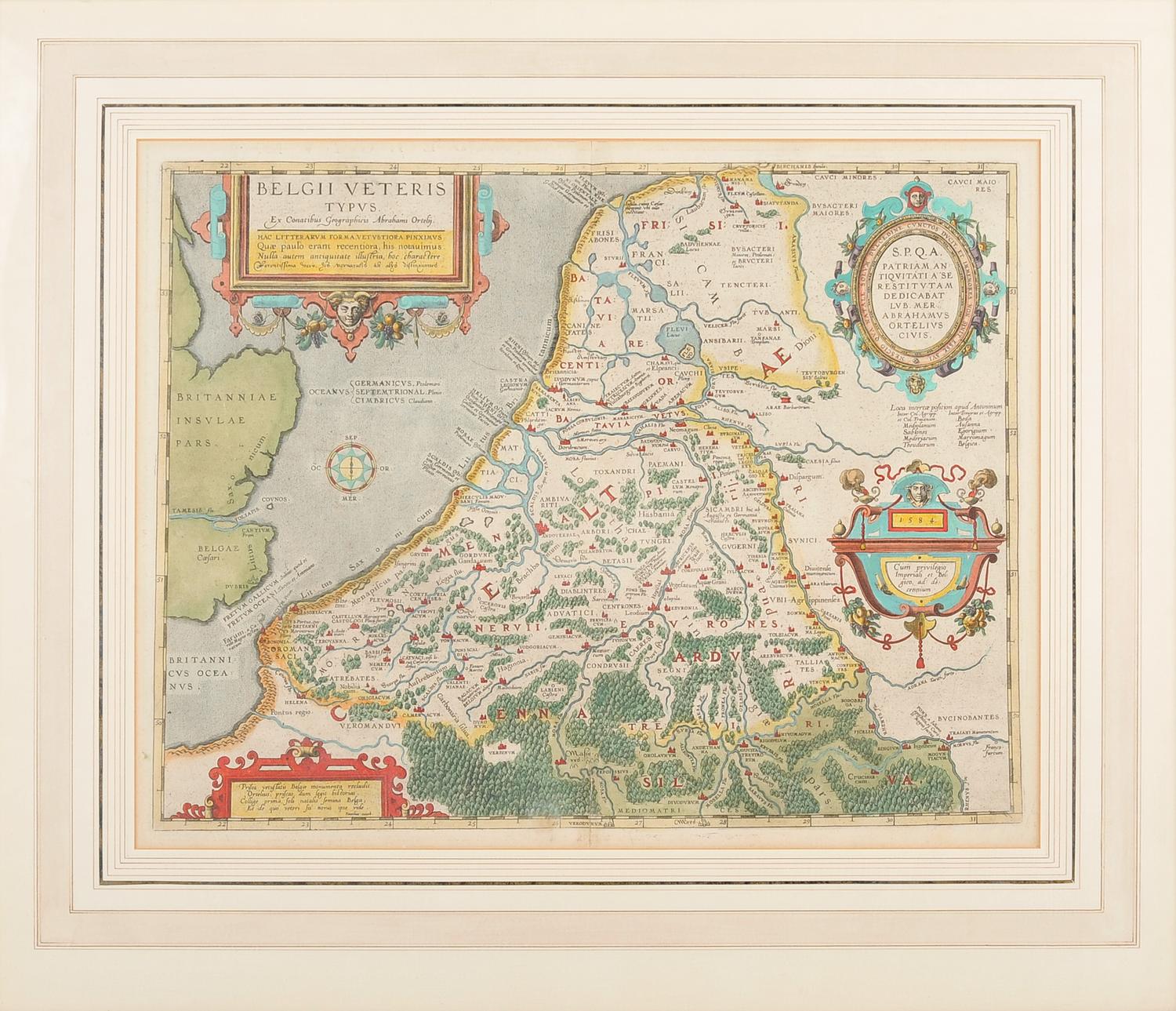 [EUROPE -- NETHERLANDS] -- ORTELIUS, Abraham (1527-1598). Belgii Veteris Typus . [Antwerp], 1584.