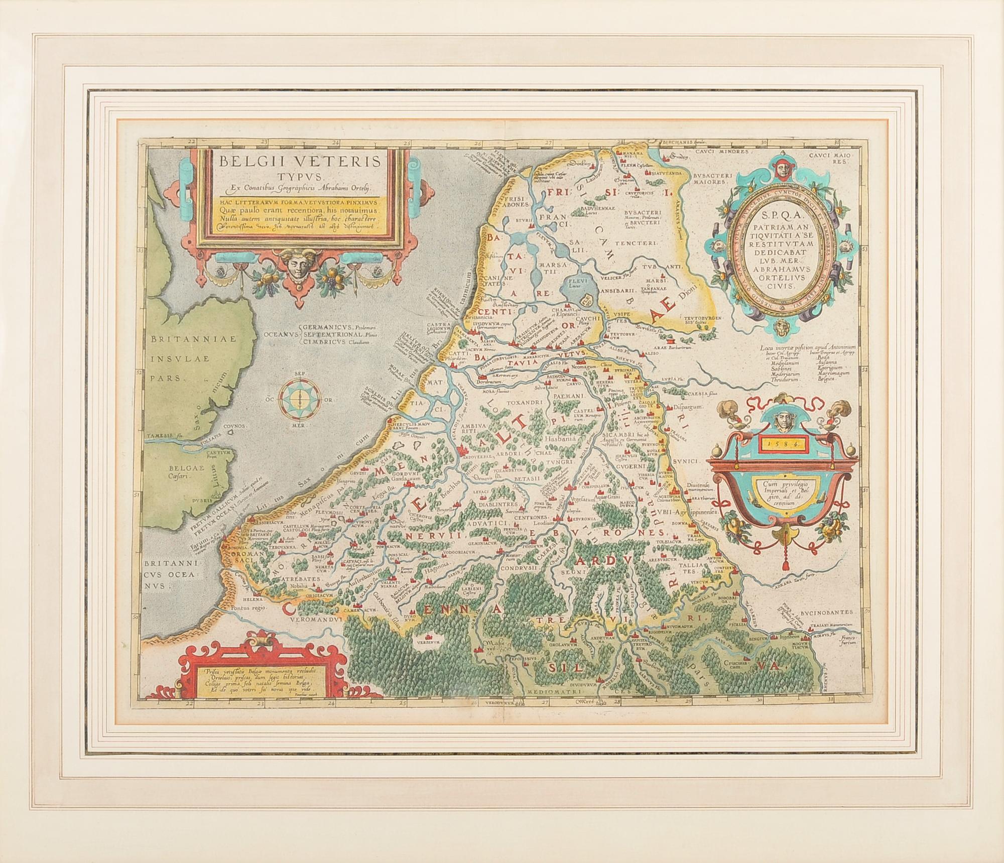 [EUROPE -- NETHERLANDS] -- ORTELIUS, Abraham (1527-1598). Belgii Veteris Typus . [Antwerp], 1584.