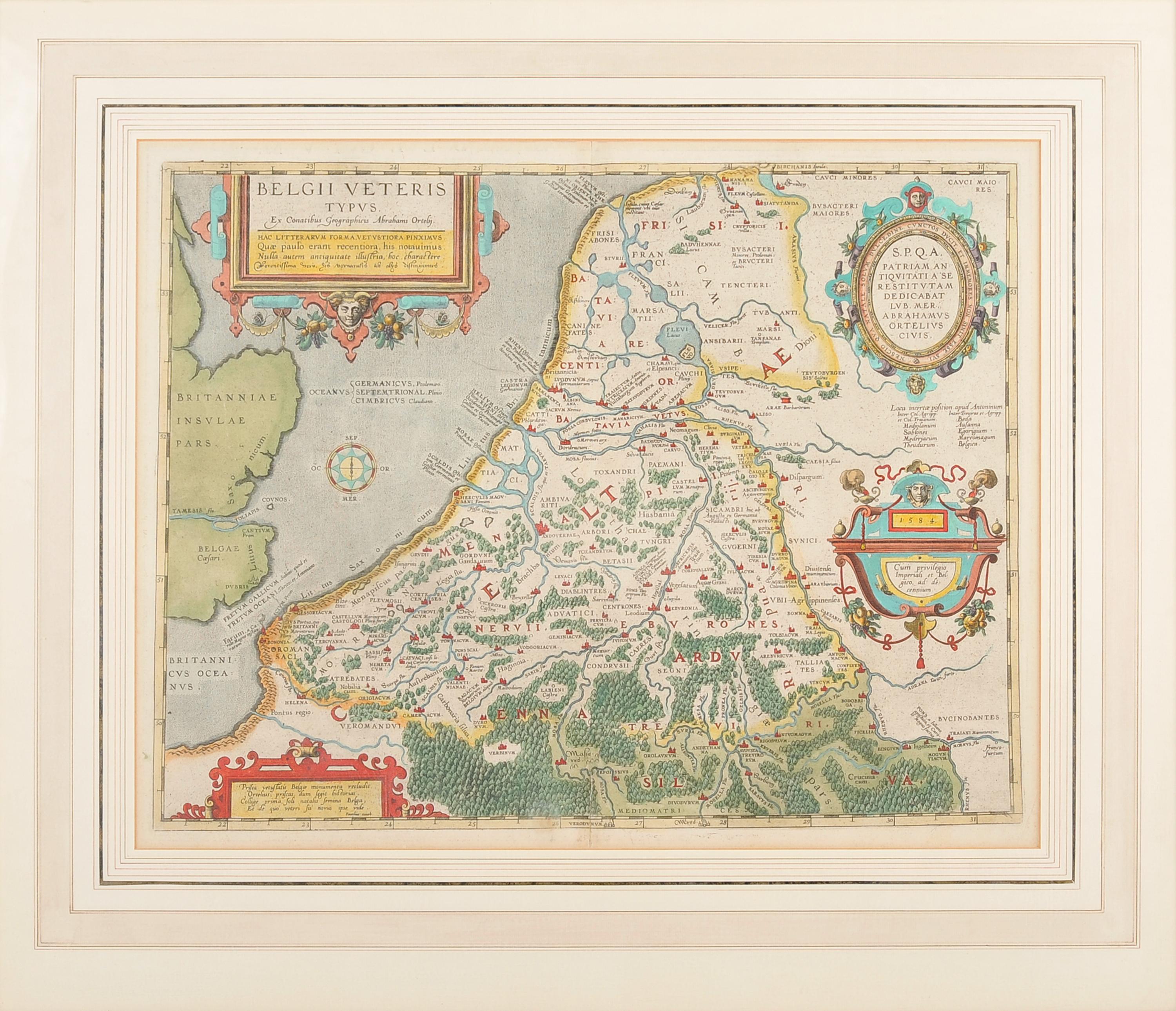 [EUROPE -- NETHERLANDS] -- ORTELIUS, Abraham (1527-1598). Belgii Veteris Typus . [Antwerp], 1584.