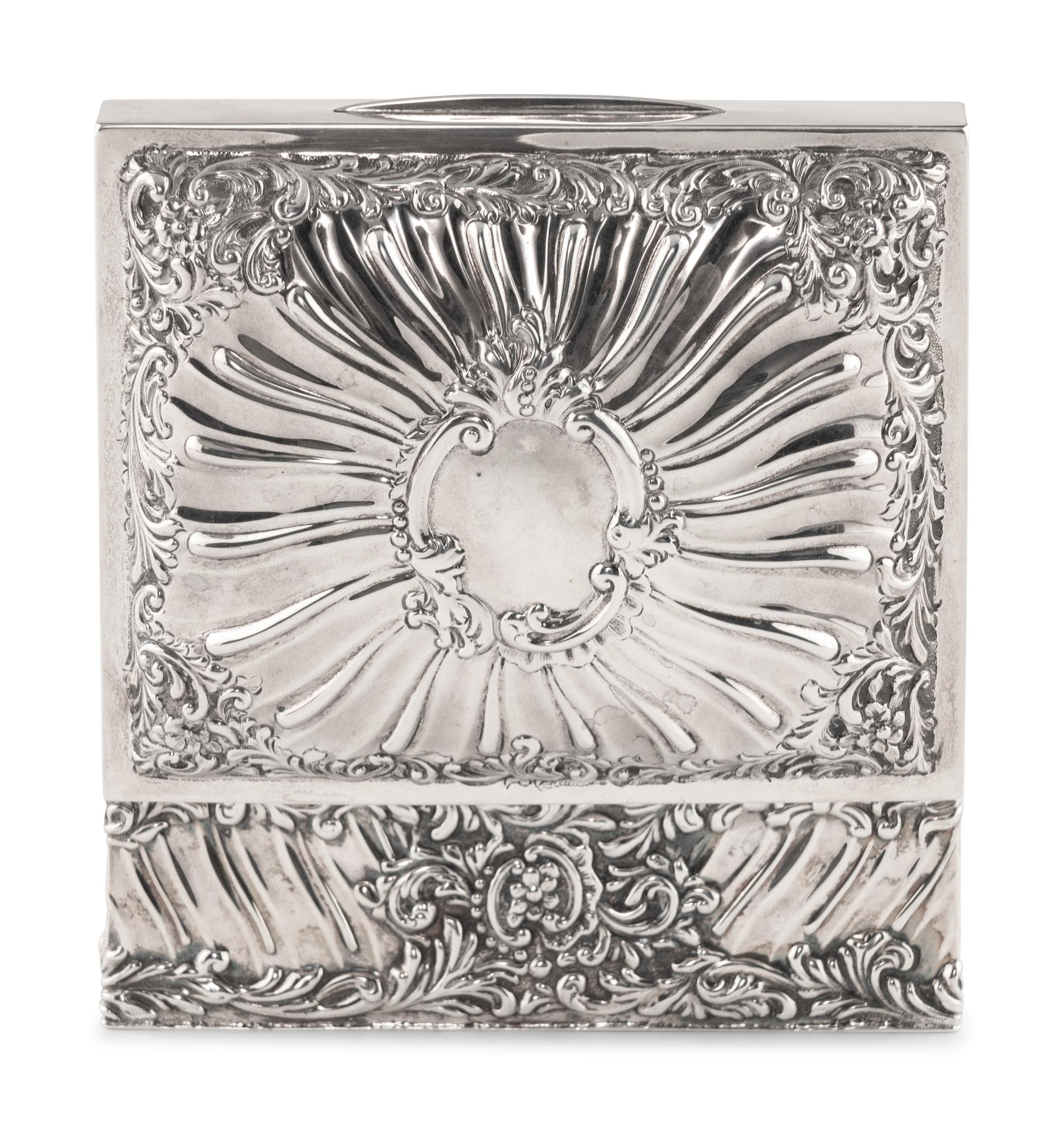 An English Silver Table Casket