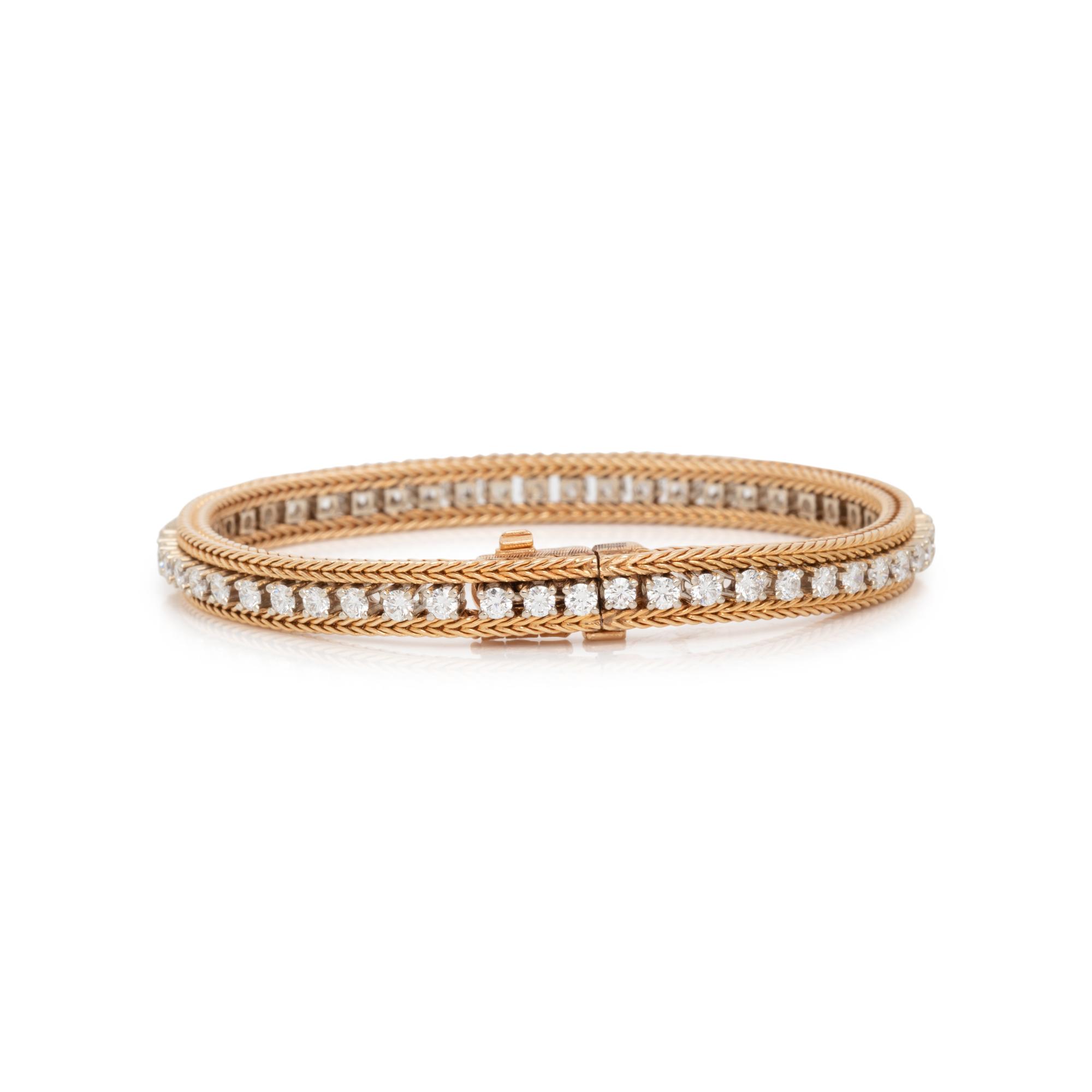 YELLOW GOLD AND DIAMOND BRACELET