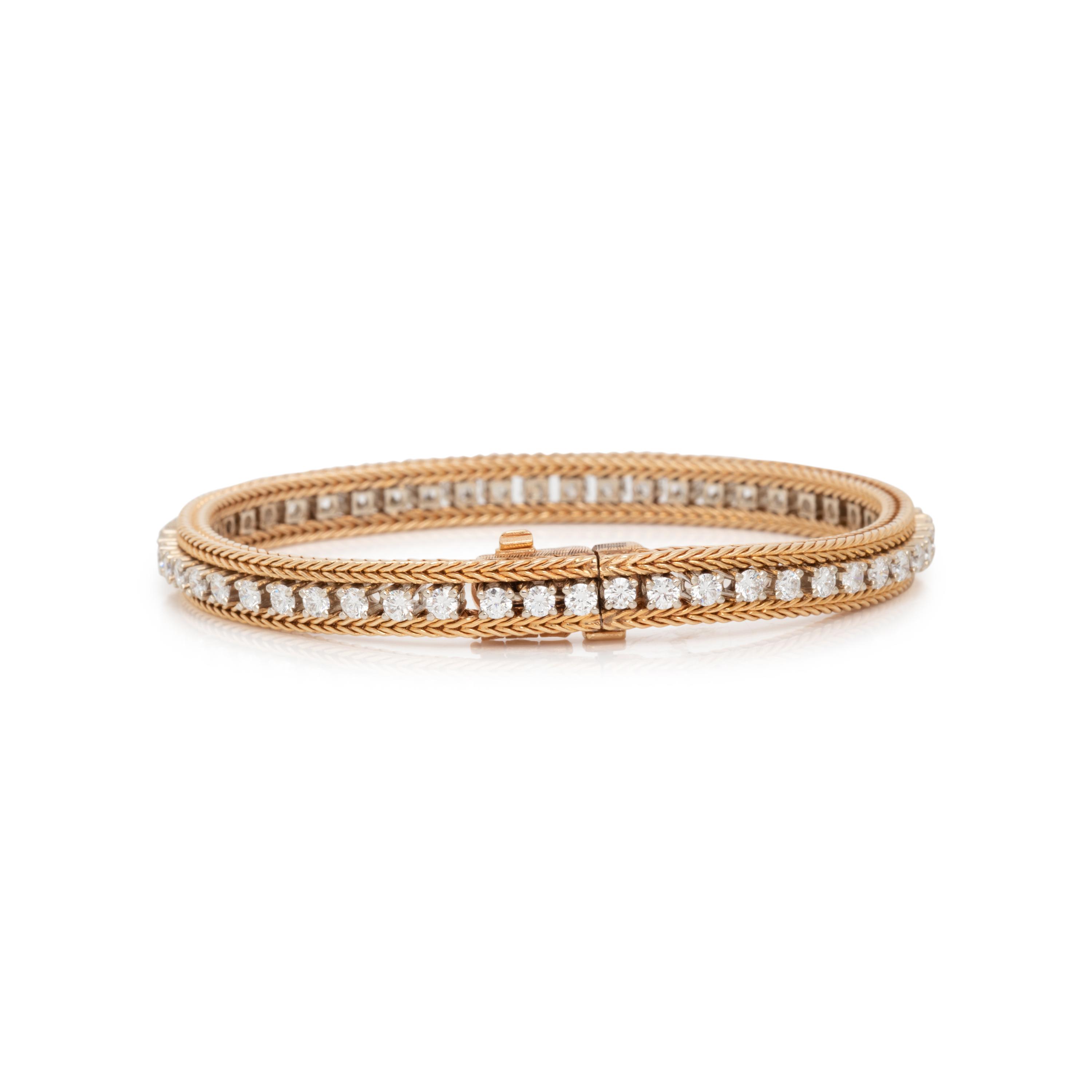 YELLOW GOLD AND DIAMOND BRACELET