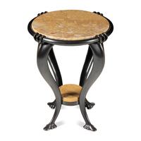 A Contemporary Bronze and Marble Side Table