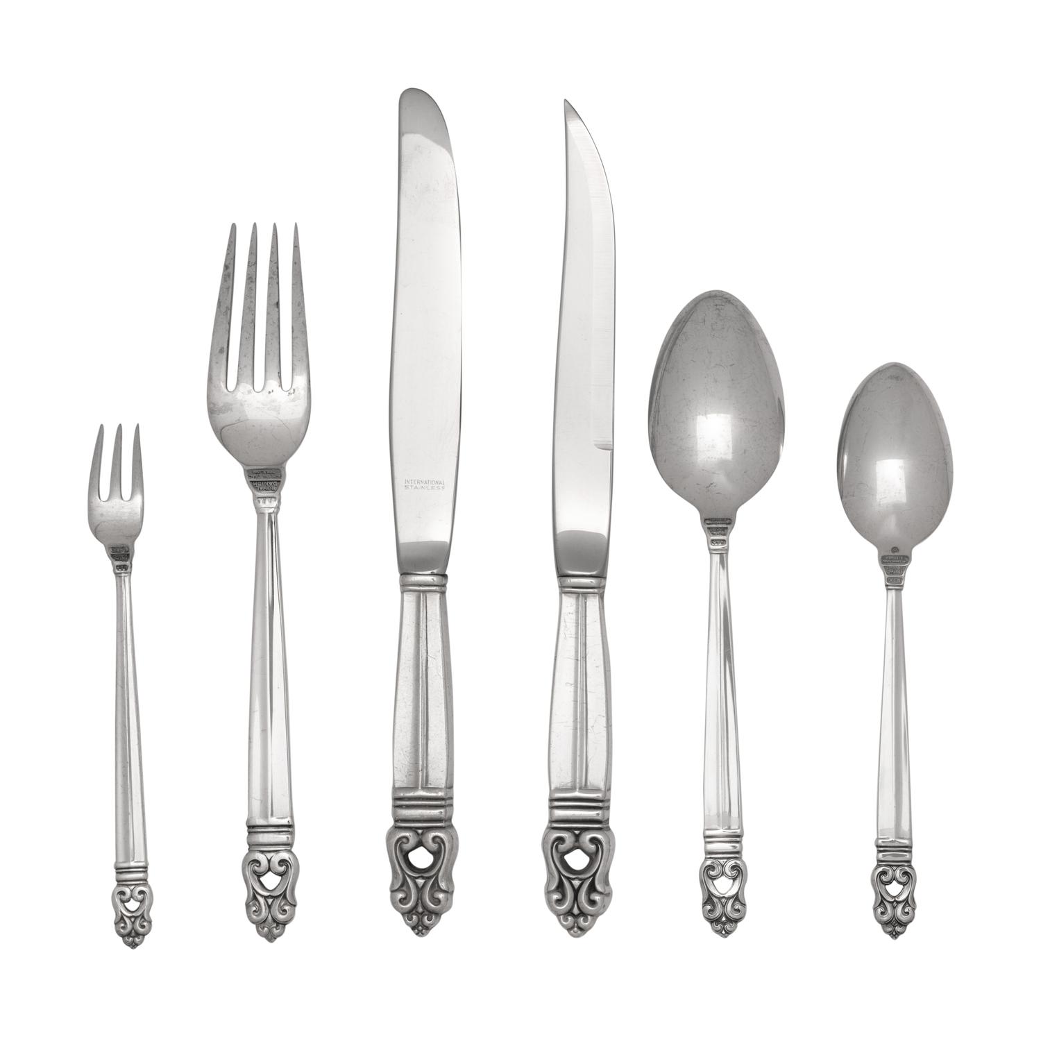 An American Silver Flatware Service