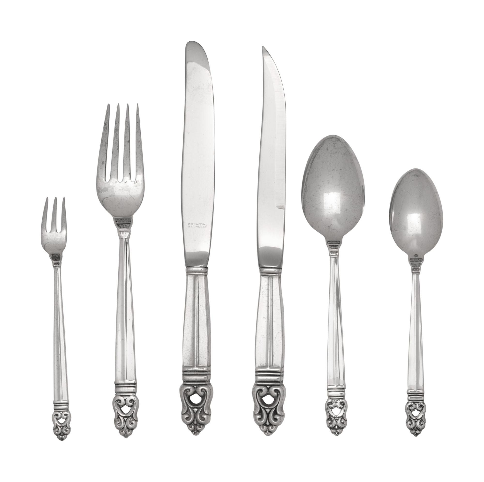 An American Silver Flatware Service