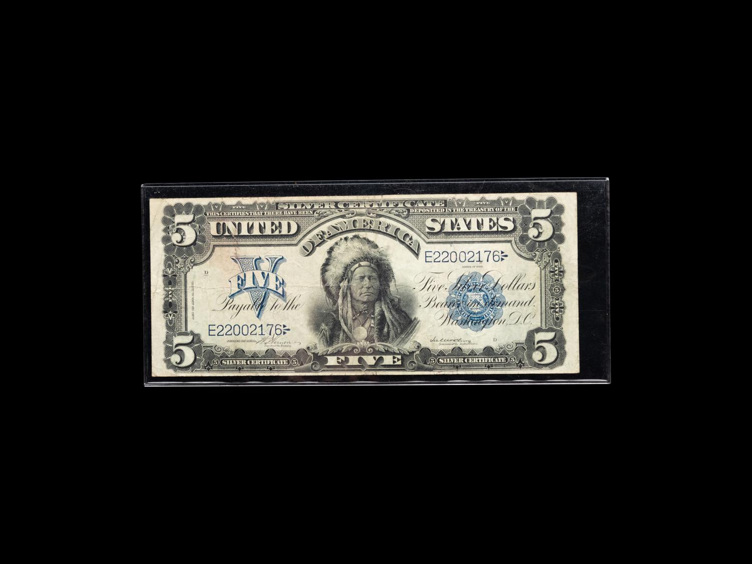 A Series 1899 Indian Chief $5 Silver Certificate