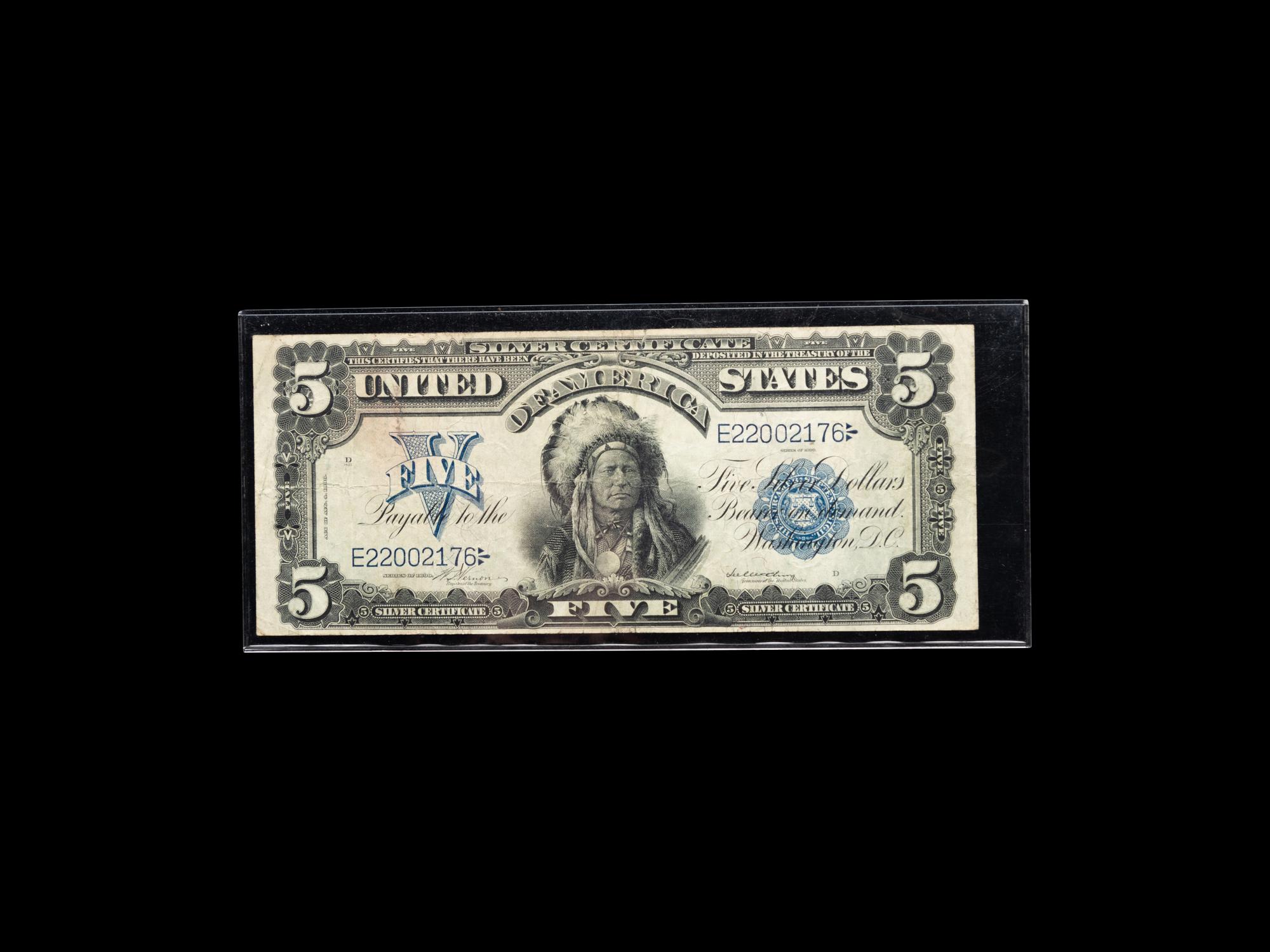 A Series 1899 Indian Chief $5 Silver Certificate