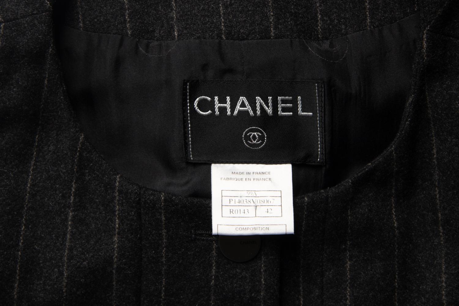 Chanel Pinstripe Coat