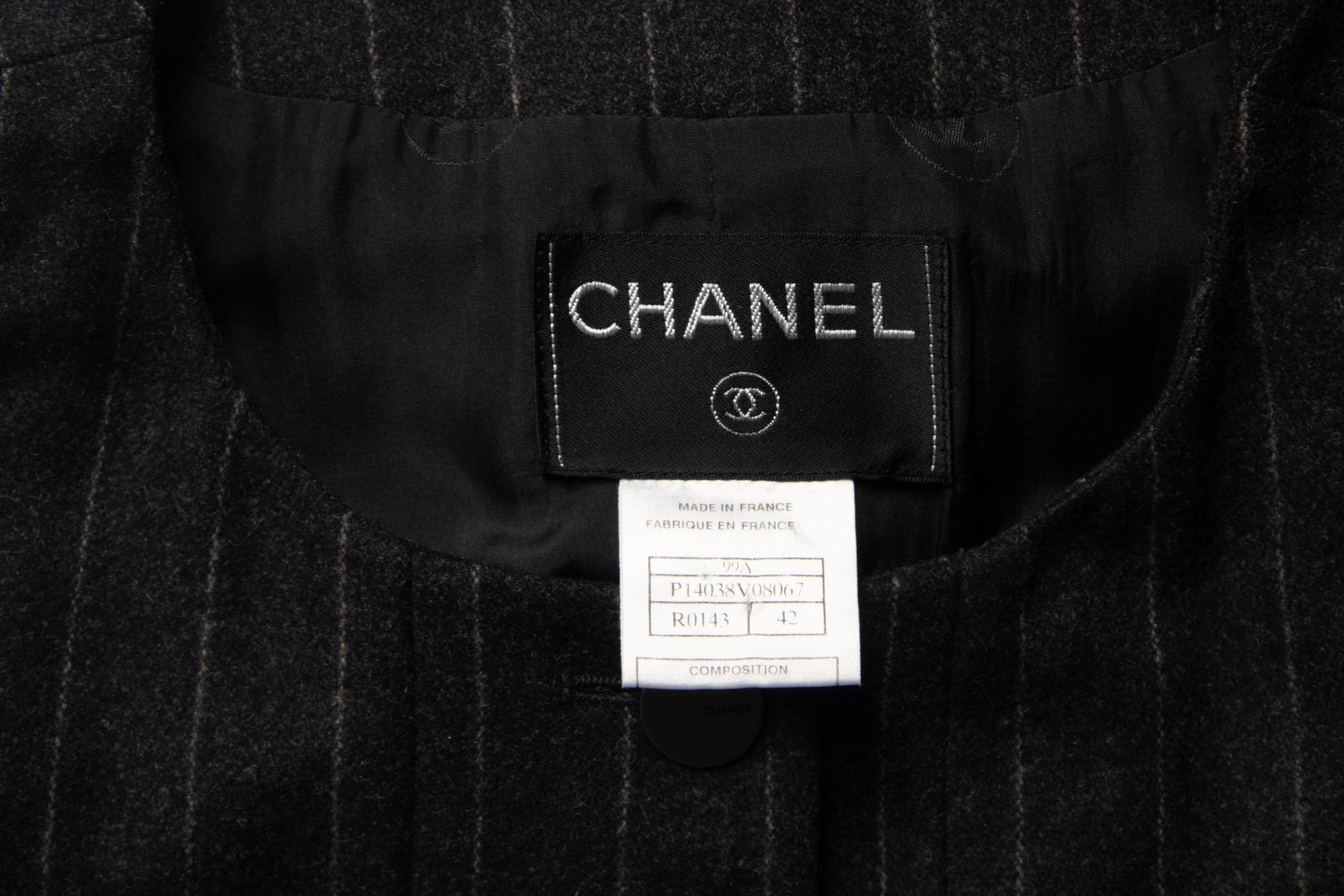 Chanel Pinstripe Coat