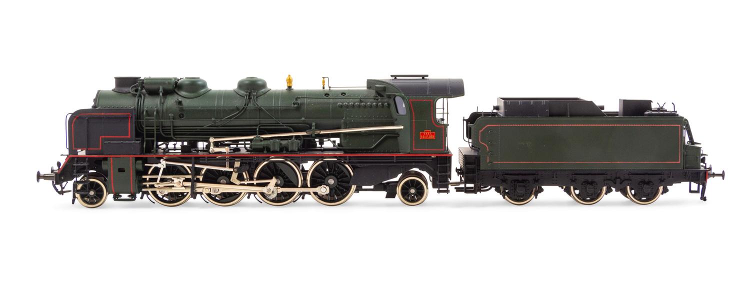 A Fulgurex Limited Edition Polychrome HO-Gauge S.N.C.F 2-8-2 Locomotive and Tender