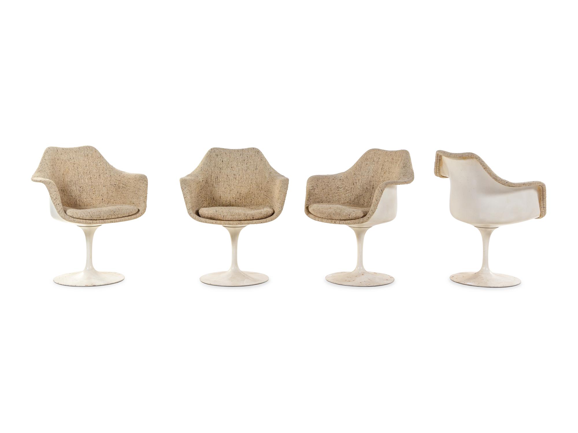 Set of Four Tulip Armchairs, Knoll USA