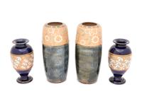 Two Pairs of Royal Doulton Stoneware Vases