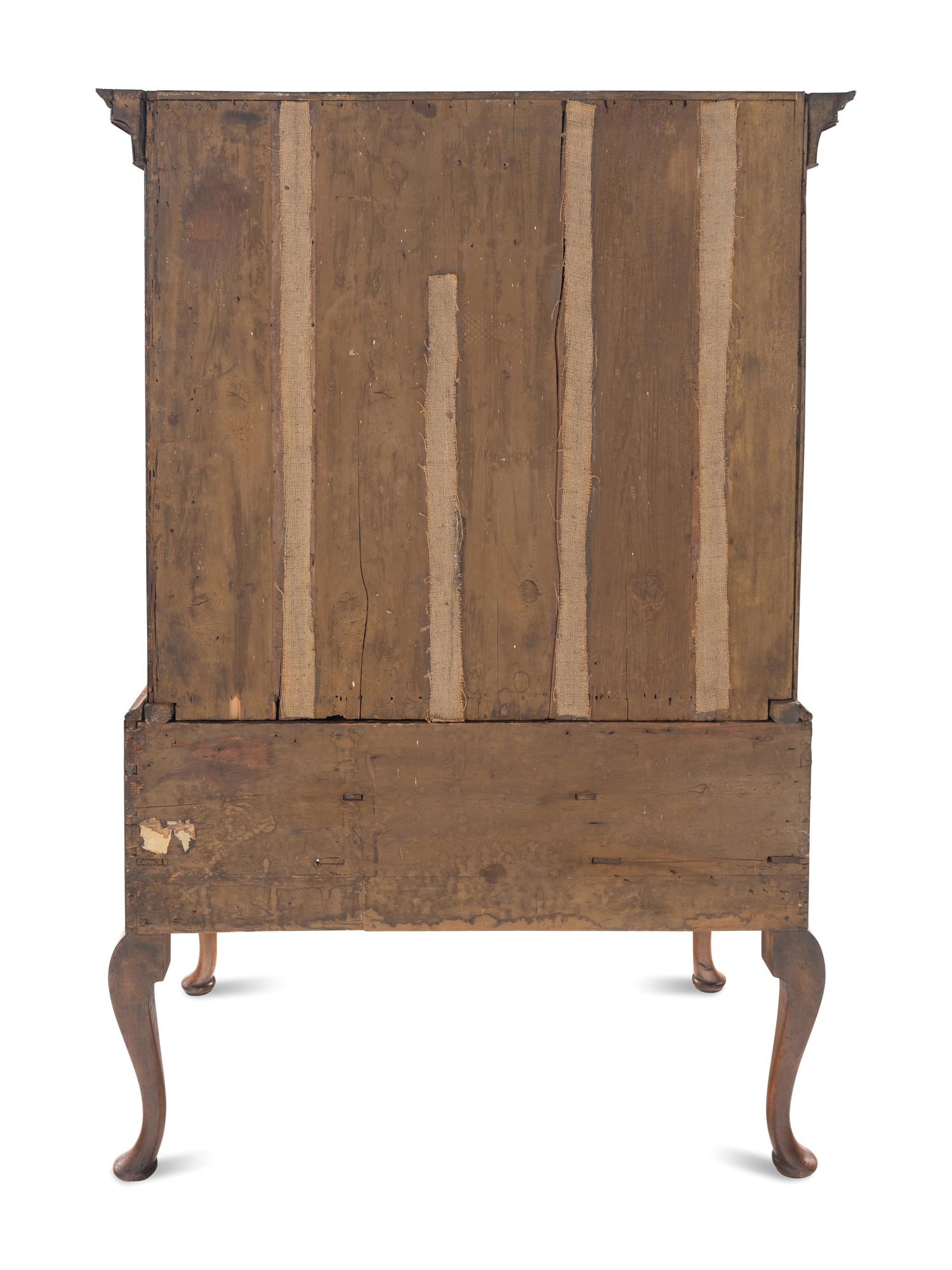 A George I Walnut Chest on Stand