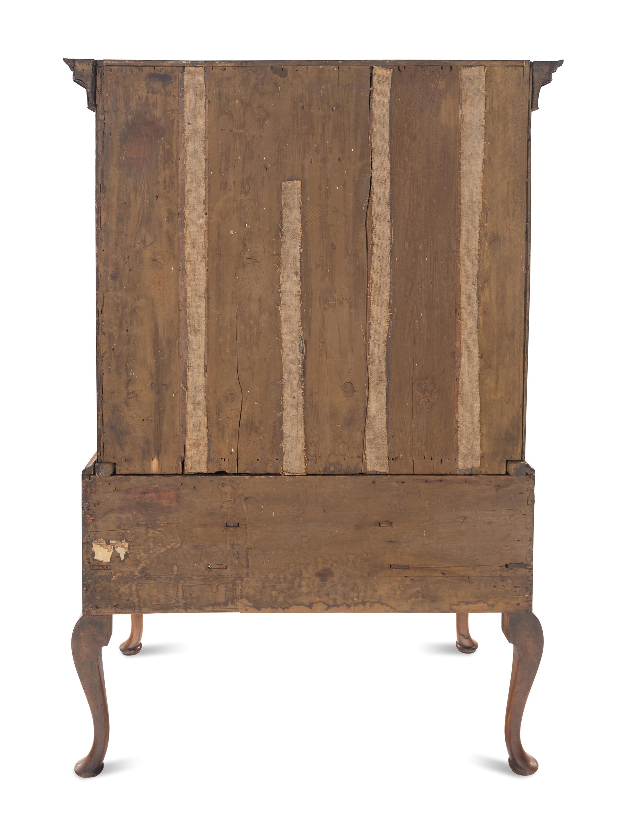 A George I Walnut Chest on Stand