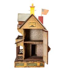 A Large R. Bliss Manufacturing Dollhouse with Angel Gabriel Weathervane