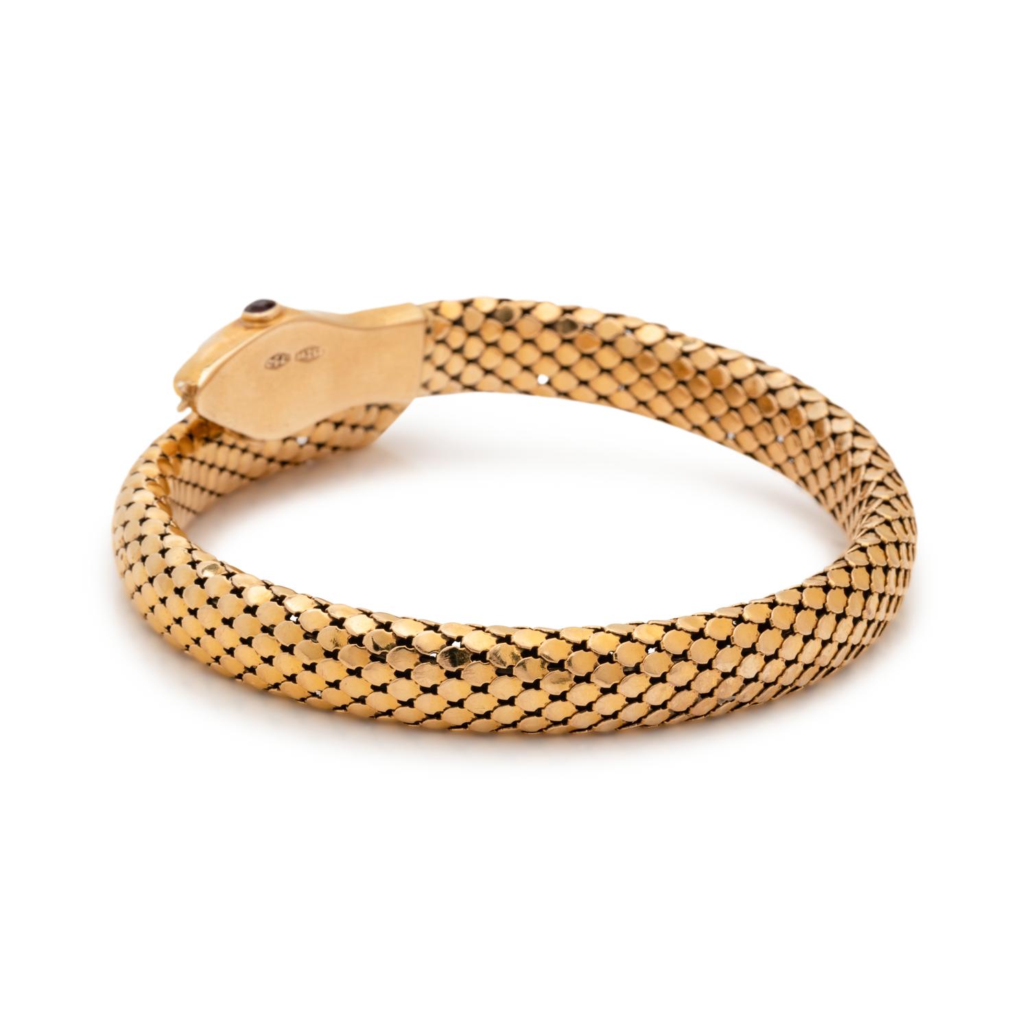 YELLOW GOLD SNAKE BRACELET