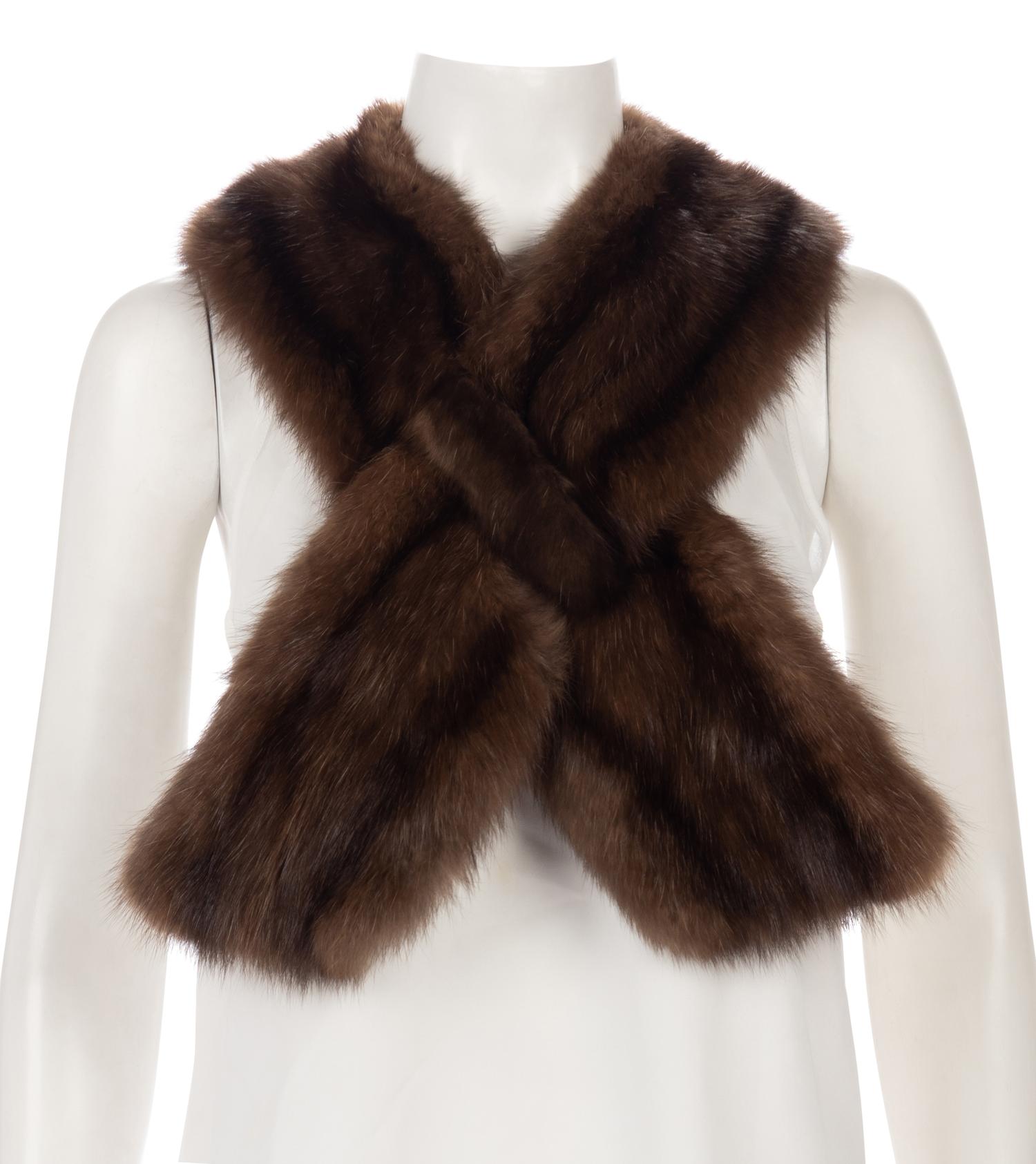 Bergdorf Goodman Sable Coat & Two Sable Collars, 1953